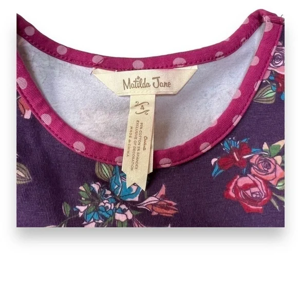 Matilda‎ Jane Girls Size 4 World Of Wonder Floral Lap Dress Choose Your Own Path - Picture 5 of 6